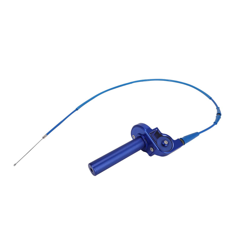 JFG RACING Motorcycle Throttle Assembly,7/8" 22mm Quick Twist Throttle Grips With Throttle Cable Aluminum Alloy Universal For CRF50 KLX SSR TTR 110 125 150 200 250cc Dirt Pit Bike ATV Mini Bike Blue Normal