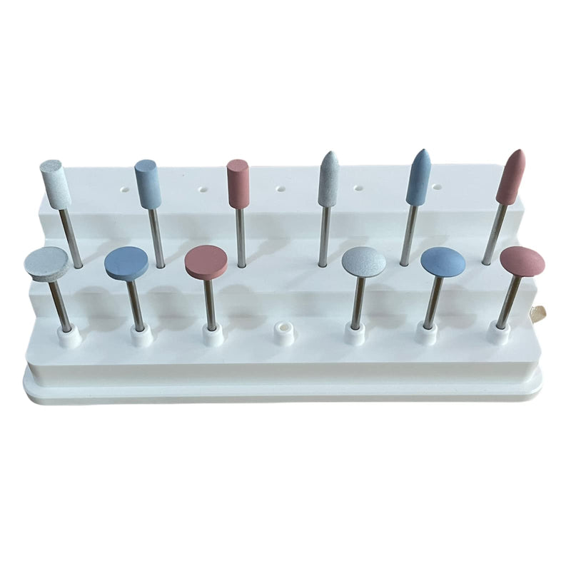Set of 12 miniature mounted silicone polisher for metals, ceramics and plastics polishing brush