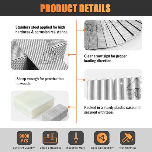 P630SS 23 Gauge Stainless Steel Pin Nails 1-3/16"(30mm), 9,000 PCS 1-3/16"