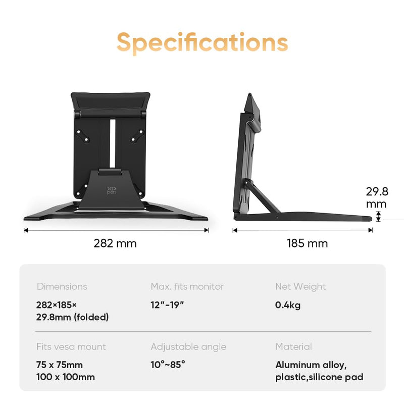 XPPen ACS18 Drawing Tablet Stand - Laptop & Mobile Device Holder for XPPen Artist Pro 19 Gen2, Suitable for 19 inch Device