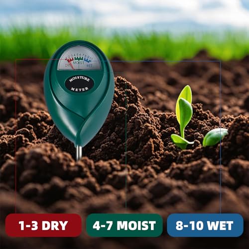 2 Pack 40cm Soil Moisture Meter, High Precision Garden Plant Moisture Meter