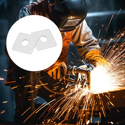 20 Pcs Galvanized Square Plate Washers 1/2" ID x 1-5/8" x 1-5/8" OD, 3 mm Thick, Galvanized Carbon Steel Flat Washer Fastener for Construction and Industrial Equipment