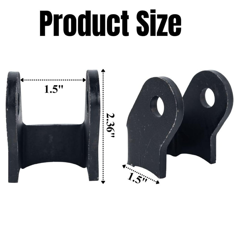 2 Pcs Shock Bracket, Heavy-Duty Shock Absorber, Black Curved Design for Off-Road Trailers (Bending Shock mounts) Bending shock mounts