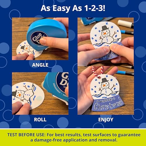 Glue Dots 6-Ct. Dot N' Go Dispenser Set, 200 (.375'') Permanent Dots Each (11346) 6 Pack Permanent Dispenser