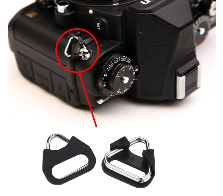 4pcs Stainless Steel Triangle Split Ring for Camera Strap, Split Hook for Belt Hook Lanyard Camera Shoulder Strap