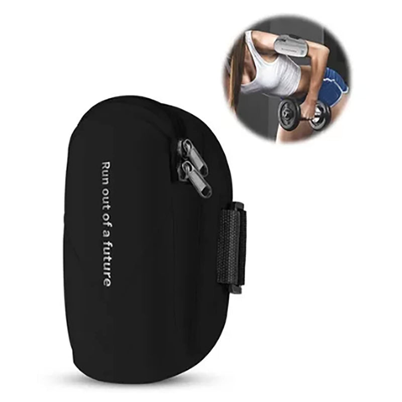 Generic Arm Bag Arm Pouch Band Oxford Cloth Size Adjustable 2 Pockets for Phone Keys Credit Card Cash Fitness Running Cycling Hiking