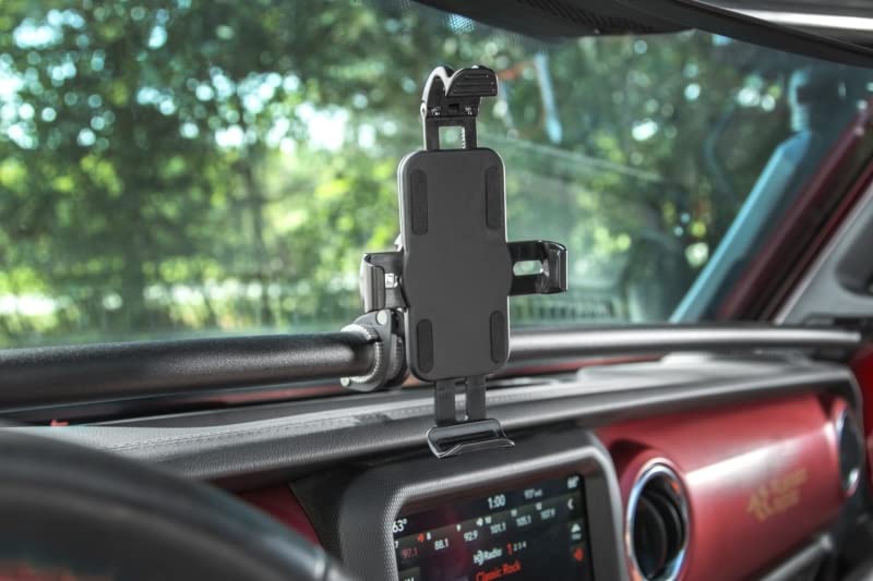 Rugged Ridge Universal Phone Mount | Thermoplastic Olefin (TPO), Black | 13551.37 | Fits zNONE