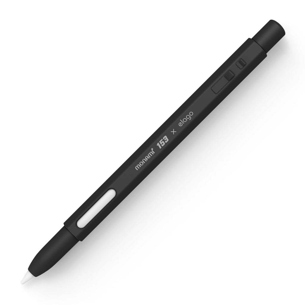 elago x MONAMI Compatible with Apple Pencil Pro Case & Apple Pencil 2nd Generation Case, Compatible with Magnetic Charging, Double Tap, Squeeze, Haptic (Must Read Installation Instructions) (Black) Black