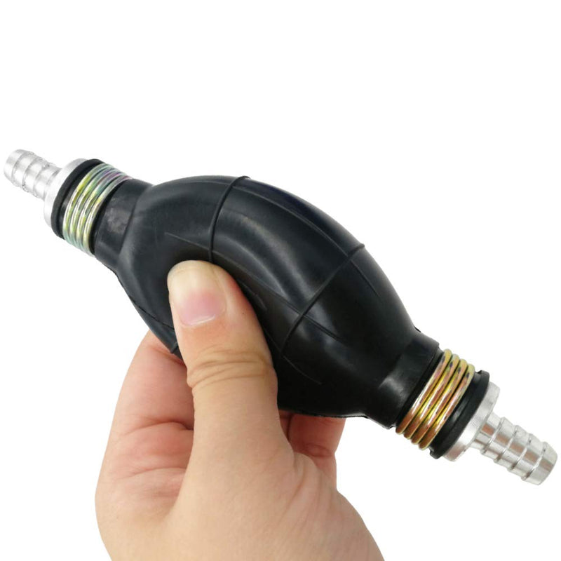 10mm 3/8" Black Bulb Type Rubber Fuel Transfer Vacuum Fuel Line Hand Primer Gasoline Petrol Diesel Pump Bulb for Marine Boat Accessories 10mm 3/8"