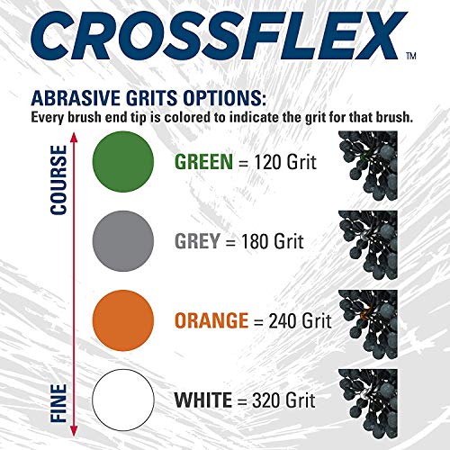 Weiler 34192 Crossflex Standard Duty Bore Brush 1 Diameter 240SC Grit 1" 240 Grit