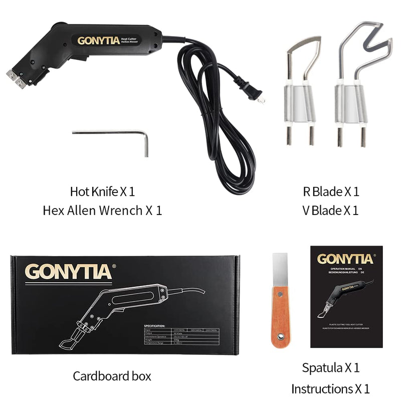 Hot Knife Rope Cutter Fabric Cutter Pro Electric Hot Knife Heat Sealer Cutting Tool kit (GT-R(fabric rope cutter)) Rope Cutter Black