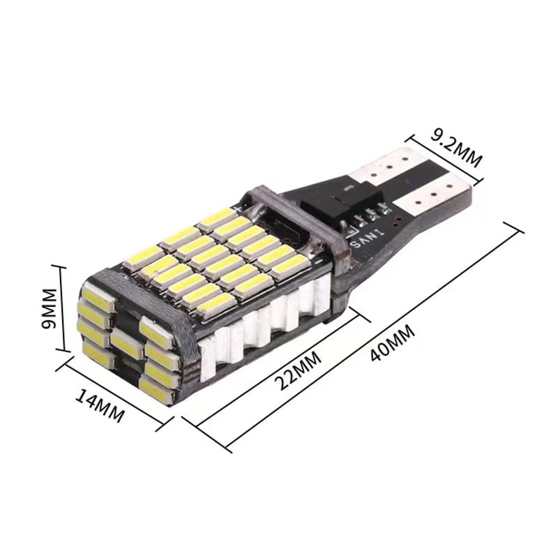 921 LED Bulb Reverse Light,921 912 906 W16W T15 LED Bulbs,Non-polarity Upgraded 921 Bulbs and 6000K High Bright （Pack of 2）