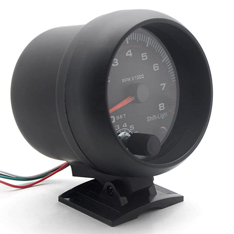 Tachometer Gauge,Geevorks 3.75" 12V Automotive Replacement Tachometers 0-8000 RPM,RPM Tachometer for Car 4/6/8 Cylinder Engines