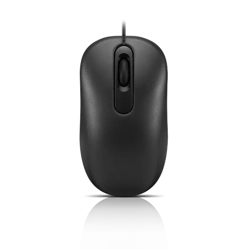 Lenovo 100 Wired USB Computer Mouse for PC, Laptop, Computer with Windows - Full-Size - Ambidextrous Design - 3 Buttons - Red Optical Sensor – Black Black 100