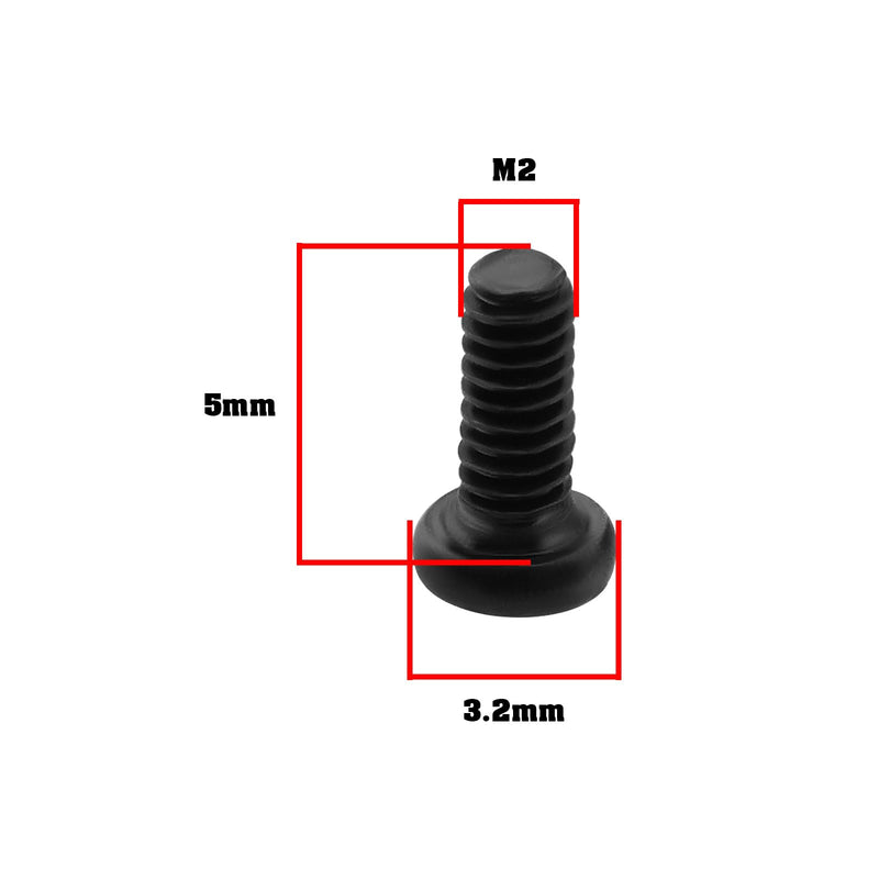 10pcs Replacement Key Fob Screw M2 x 5mm Screw Replacement Part 35116-SDA-A11 Compatible with Honda Key Remotes Since 2003 Black