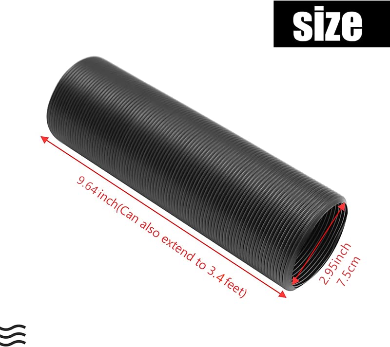  [AUSTRALIA] - Cold Air Intake Pipe, 3" Air Duct Hose, Universal Adjustable Car Cold Air Intake System Hose, High Flow Flexible Turbo Inlet Tube Pipe
