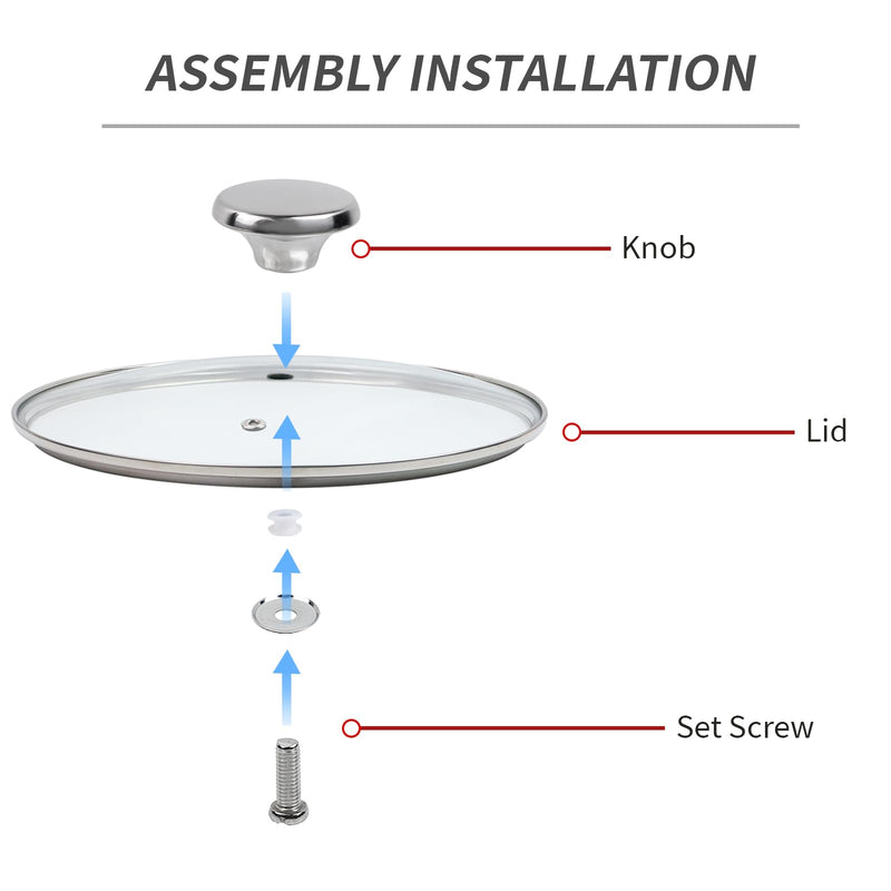 12.5" Tempered Glass Pan Lid with Steam Vent, Thickened to 4mm and Dishwasher Safe and Oven up to 480℉, Universal Lid Fit for Cast Iron Skillets, Frying Saute Pan, Cooking Pot 12.5 Inches Round and Silver