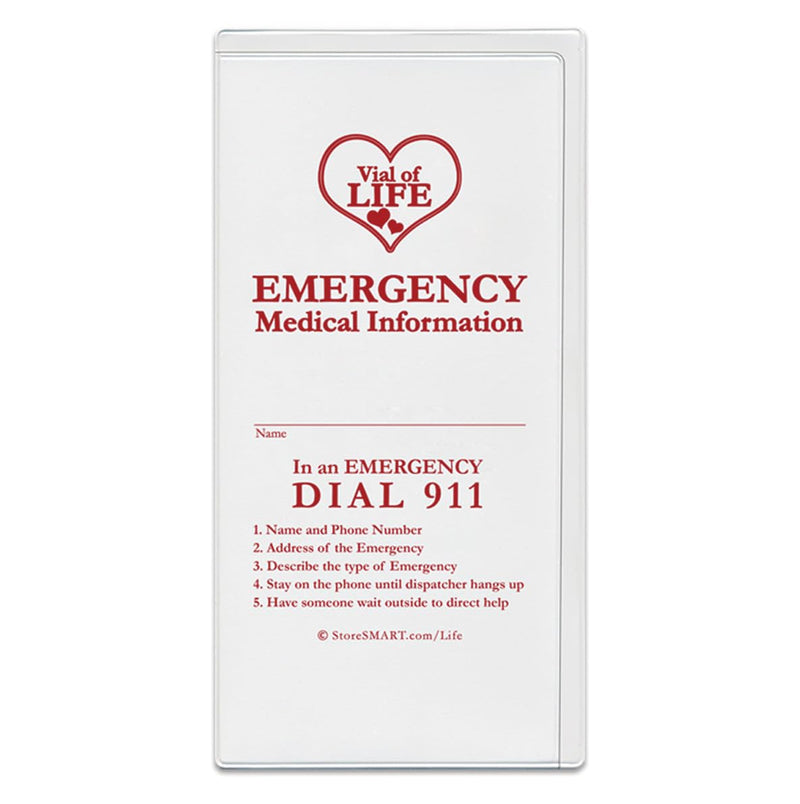 StoreSMART® - Vial of Life 5-Pack - Magnetic Easy Open - Magnetic Back - White - VOLMCP502MB-W-5