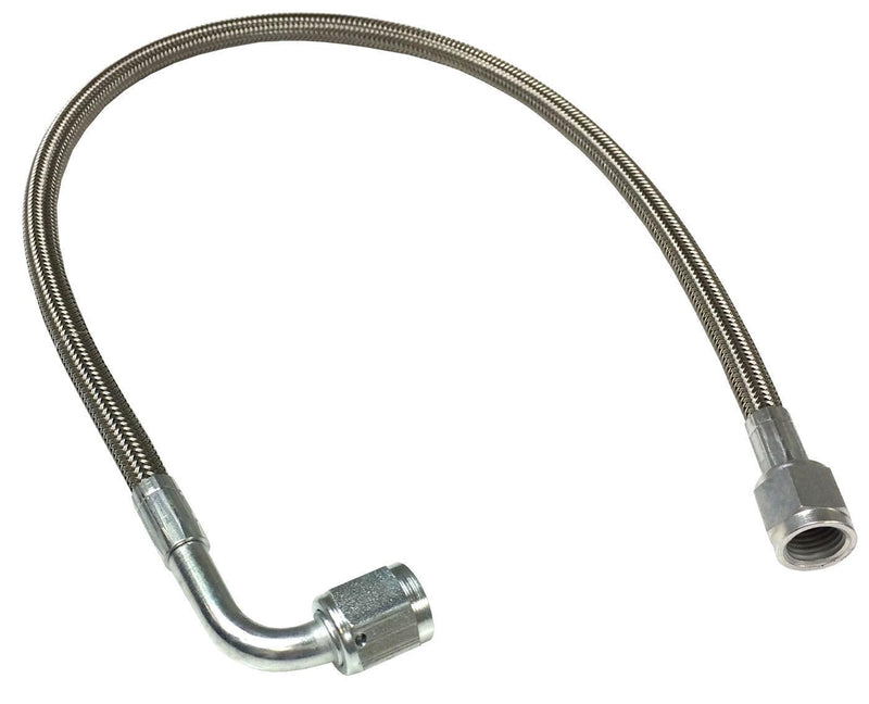 2pcs -3 AN 12" Stainless Braided TFE Brake Line Straight x 90° -3 Brake Hose