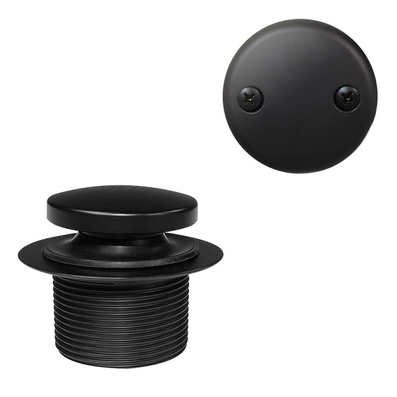 Westbrass Tip-Toe Sch. 40 ABS Bath Waste with Two-Hole Elbow, Matte Black, D4931-62 1 Pack