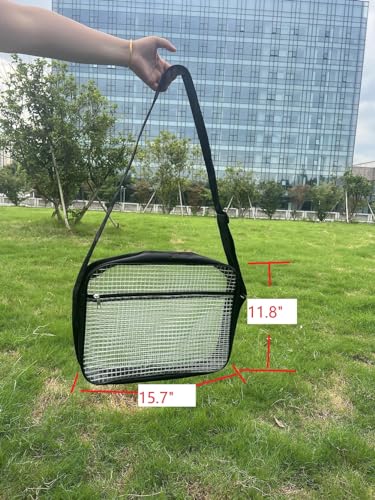 ESD 15.7" L x 3.1" W x 11.8" H anti-static clear pvc shoulder bag,cleanroom engineer tool bag, for engineer put computer tool working in clean room 1PCS 15.7"x 11.8"x 3.1" Black One Pieces