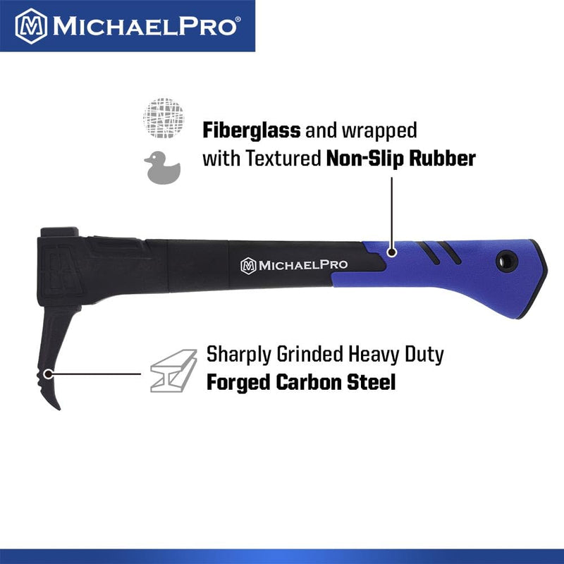 MichaelPro 16-Inches Pickaroon, Forged Steel Hookaroon with Weather-Resistant and Shock Absorbing Handle for Logging, Log Lifting and Dragging | MP004024
