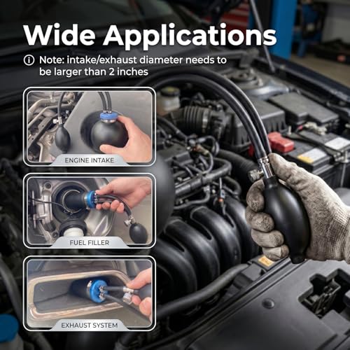 AUPREX Universal Easy Intake Adapter, Automotive Smoke Machine Bladder Blue