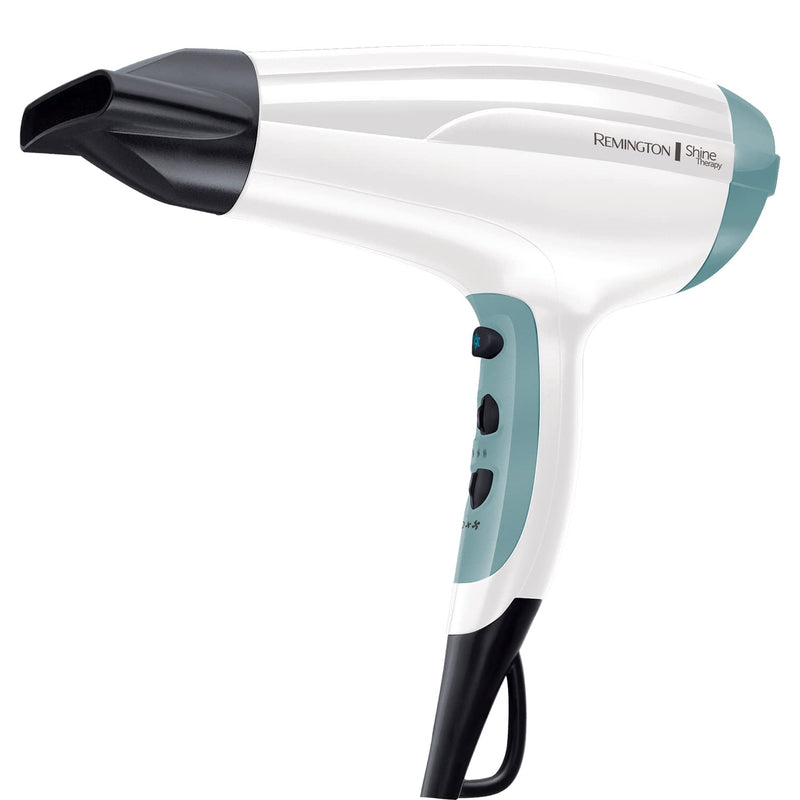 Remington Shine Therapy Hair Dryer (Ionic, 90% more Ions for Frizz Free Shine, Powerful, Fast Professional Drying, Diffuser, Concentrator, 3 Heat / 2 Speed Settings, Cool Shot, 2300W) D5216 | Powerful Fast Professional Drying, Includes Diffuser and Con...