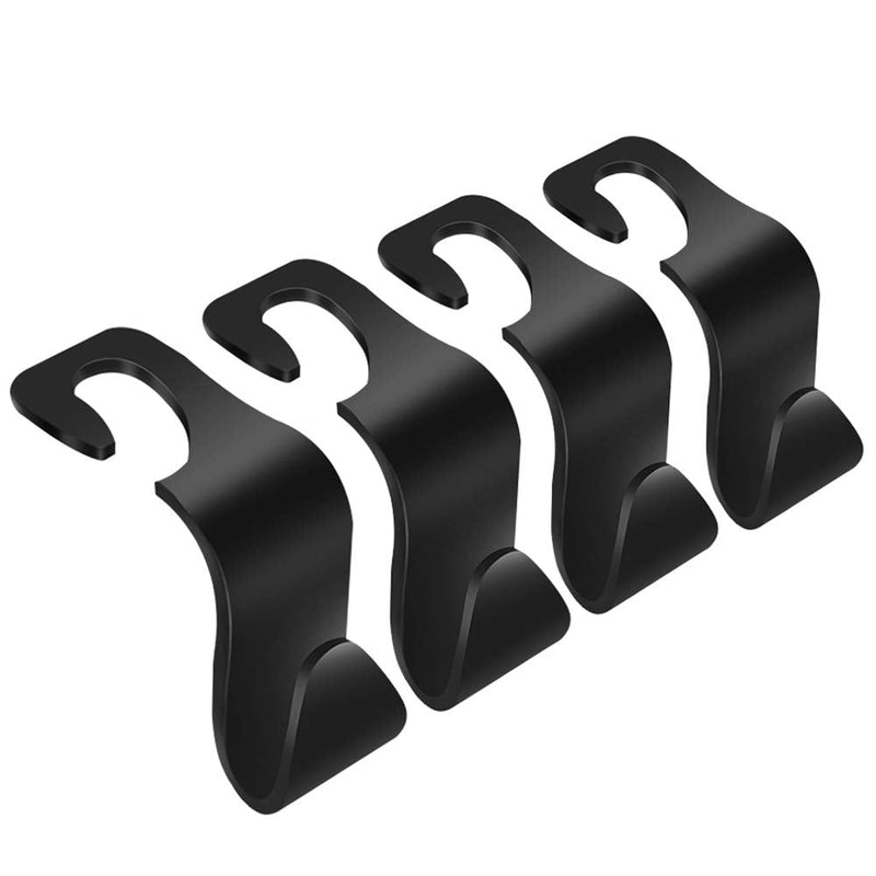 Car Seat Headrest Hook 4 Pack Vehicle Backpack Hooks Hanger Vehicles Holder Organizer for Purses,Bags,Cloths,Car Water Bottle Hook Seat Accessories 4Pcs