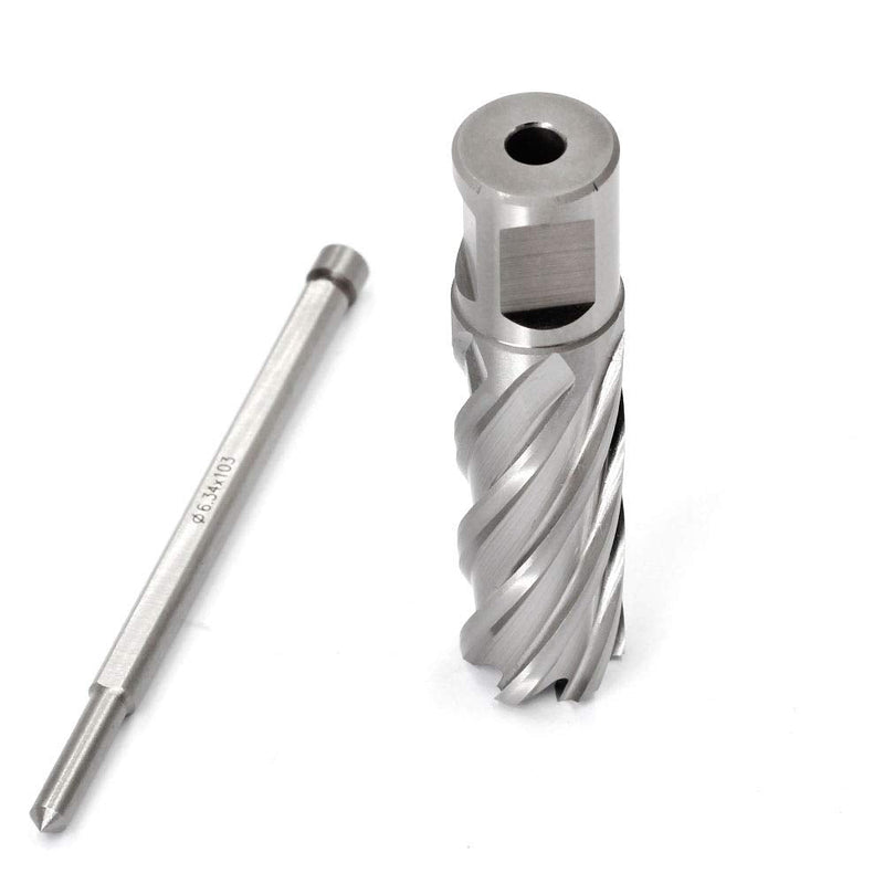 Annular Cutter JESTUOUS 3/4 Inch Weldon Shank 13/16 Cutting Diameter 2 Cutting Depth with Pilot Pin Slugger Bits Two Flat HSS Kit for Magnetic Drill Press,1 Piece
