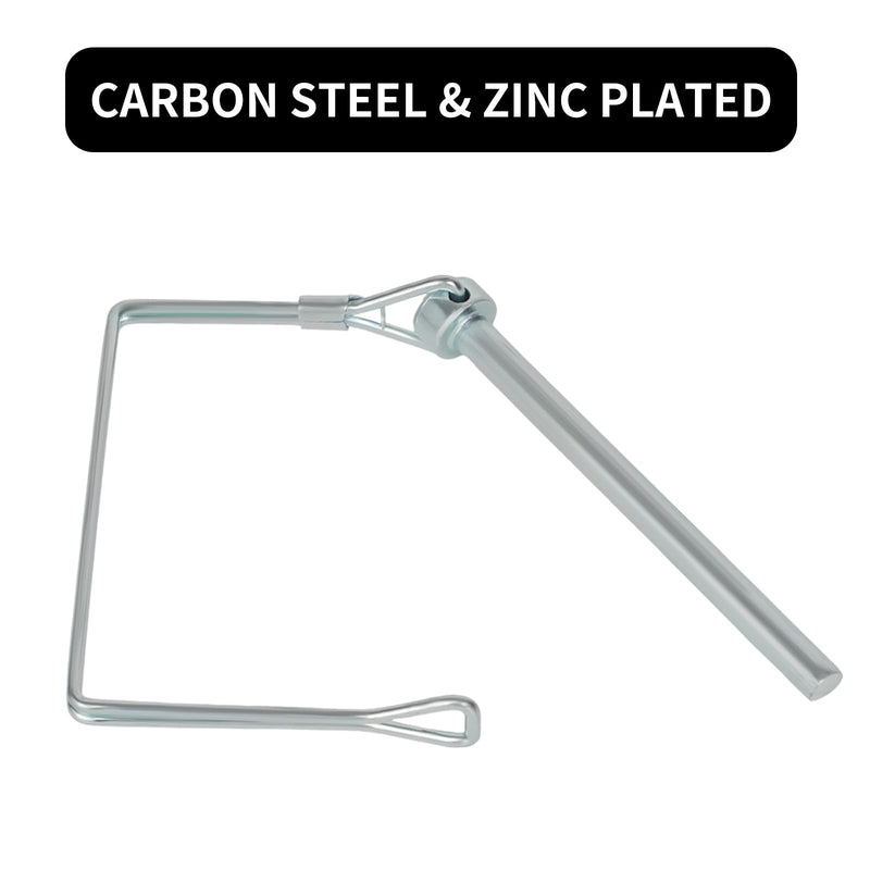 2Pcs Premium Square Trailer Pin, 1/4" x 4"(6.3mm x 100mm) Trailer Coupler Pin, Upgrade Hitch Pins Trailer Hitch Pin for Farm Trailers, Towing, Lawn M6.3*100