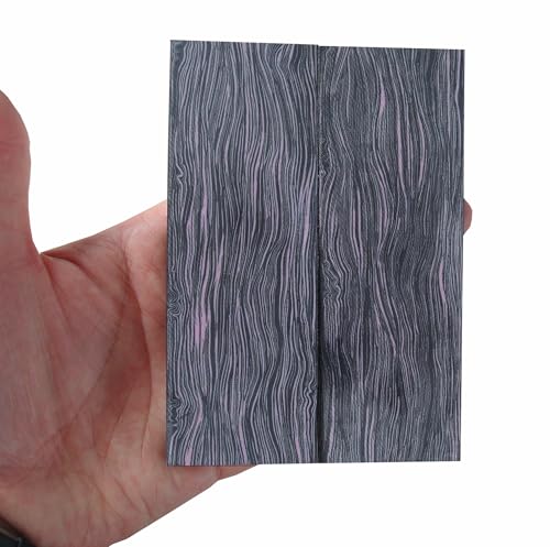G10 Scales Knife Handle Blank Hilt Grip (Light Purple and Black) Light Purple and Black