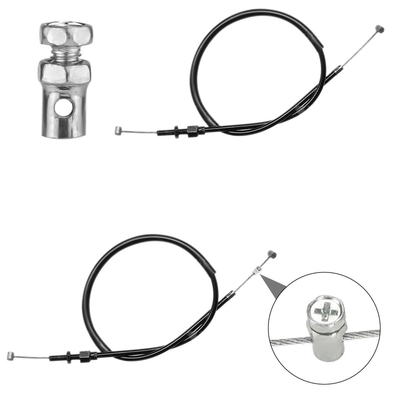 20pcs Universal 1/8" Clutch Brake Throttle Cable Ends, Go Kart Throttle Cable Stops Locks Repair Kit Bicycle Brake Cable Crimp Ends for Bike Motorcycles Scooters Lawn Mowers Tractors Parts (Silver)