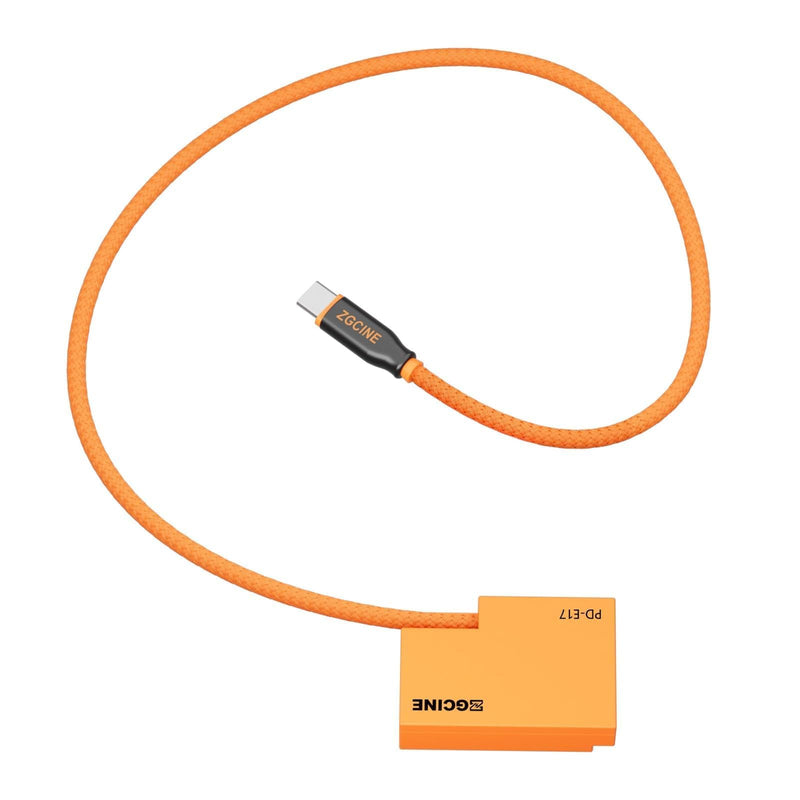 USB-C PD to LPE17 Dummy Battery Cable, DR-E18 DC Coupler Replacement | for Canon R8 RP R10 R50 R50 V R100 77D 850D 800D 760D 750D, Rebel T8i SL3 SL2; 8.4V Output, braided, non-pop-up