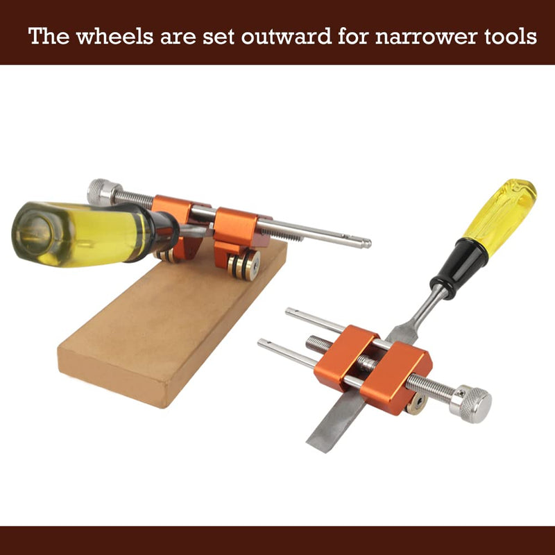 O'SKOOL Honing Guide Sharpening Jig- Sharpening Guide Kit for Chisels and Planes, Sharpener Planer Blade Sharpening, Fits Chisels or Planer Blades 0.15” to 3.5”
