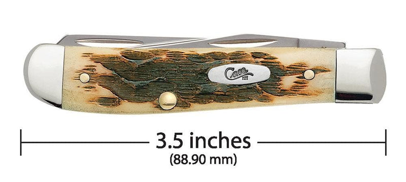 Case XX WR Pocket Knife Amber Bone Mini Trapper Item #013 - (6207 SS) - Length Closed: 3 1/2 Inches … 2.8"