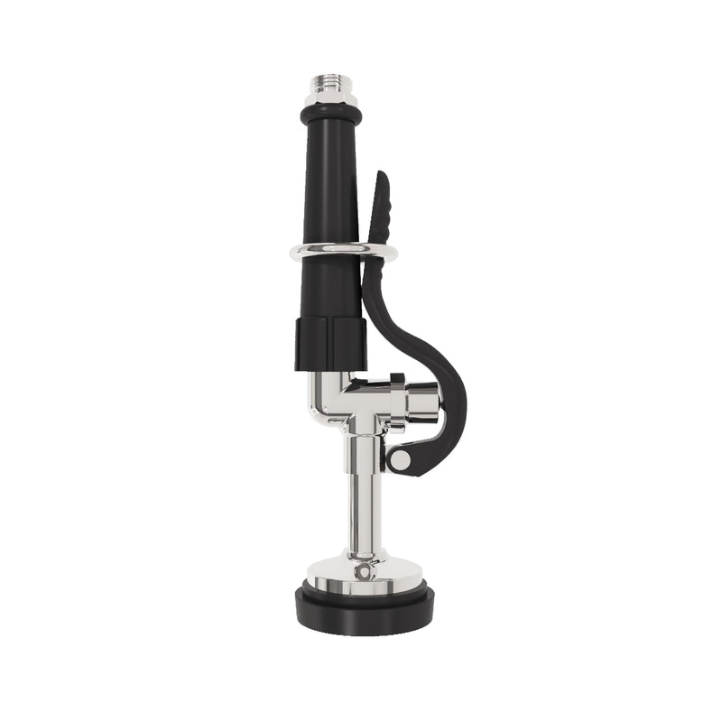 Pre Rinse Sprayer Commercial Sink Sprayer Head, 1.42GPM Restaurant Spray Valve Dish Sprayer Nozzle with Ergonomic Handle, Commercial Faucet Parts for Commercial Kitchen Sink, Chrome Finished(Black) Black