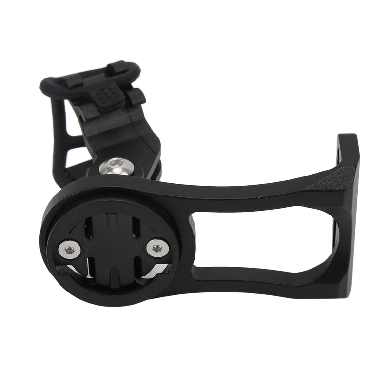 Bike Computer Mount, Extended Bicycle GPS Mount with CNC Alloy Body and Plastic Adapters for Edge Bryton CatEye Series, Compatible with Handlebar Diameter Less Than 38mm (Black) Black