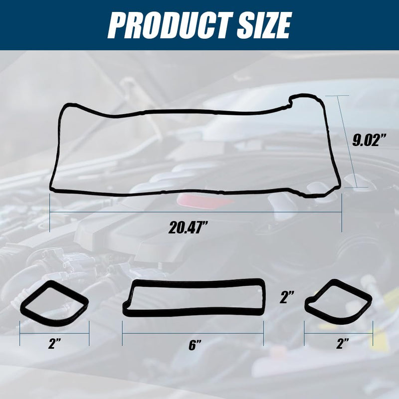 Valve Cover Gasket Set, VS 50639 R-1 Engine Valve Cover Gasket Compatible with 2004-2017 Ford Escape Focus Fusion Ranger 2003-2013 Mazda 3 5 6 3 Sport Tribute 2005-2011 Mercury Milan Marine