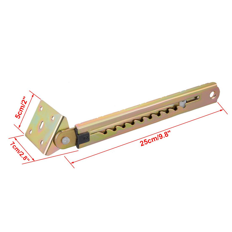 uxcell Pair Double Angle Lifting Rod Desk 10 Gear Adjusting Hinge Bracket 250mm Length