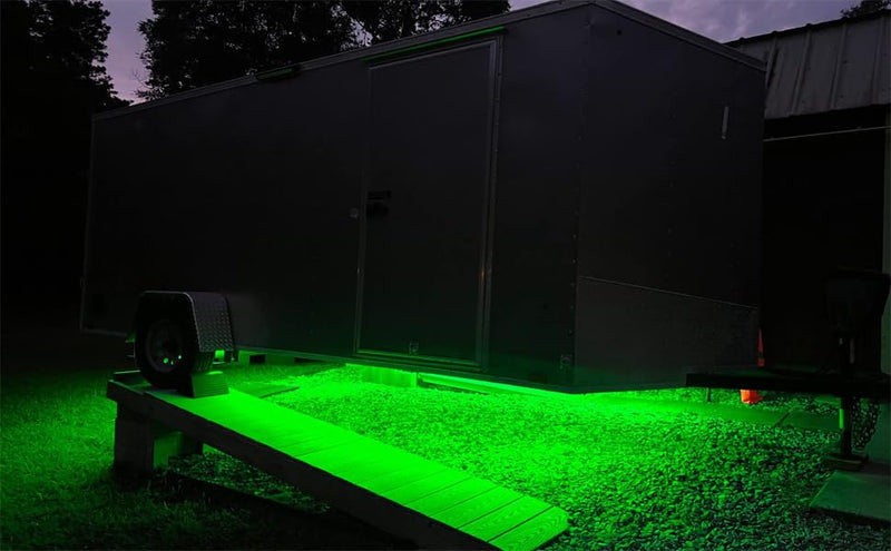 Seaponer Pontoon Boat Lights Battery Operated, Marine LED Strip for Duck Bass Sail Kayak, Wireless Waterproof Lights Strips for Deck Interior Courtesy Lights, Boat Accessories, 5m(16.4ft) (green) Green