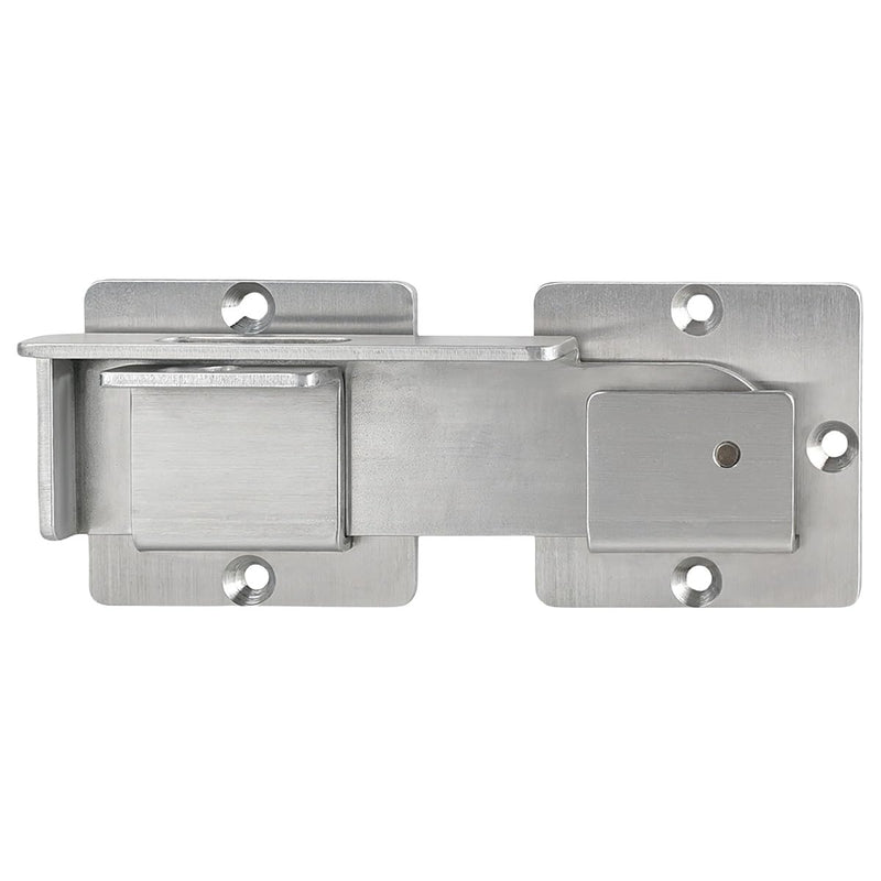 Flip Gate Latch with Padlock Hole,gate Latch for Fence, Heavy Duty Double gate Latch for Wooden Fence,Swing and Sliding Open Gate,Barn Door, Shed, Vinyl Fence, Yard Silver (1 Pcs)