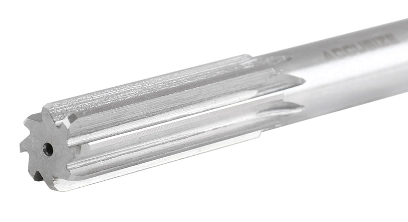 Accusize Industrial Tools 16.0 mm H.S.S. M2 Straight Shank Straight Flute Chucking Reamers, Right Hand, 14.4 mm Shank Dia, 8 Flute, 9'' Oal, 0400-5160