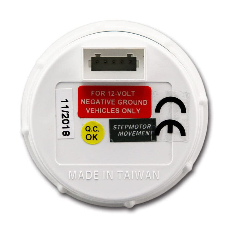 MOTOR METER RACING MGS Series 52mm 2-1/16" Electrical Clock Gauge 0~12 Hour Format Black Dial White LED Backlit Waterproof 12 Hour Format