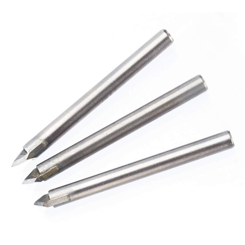 HUHAO 5PCS 30 DegreeV Bit Engraving 2 Flute CNC Router Bits 6mm Shank Engraving Bits for Marble Granite Bluestone Woodworking 30°*10*6 5PCS