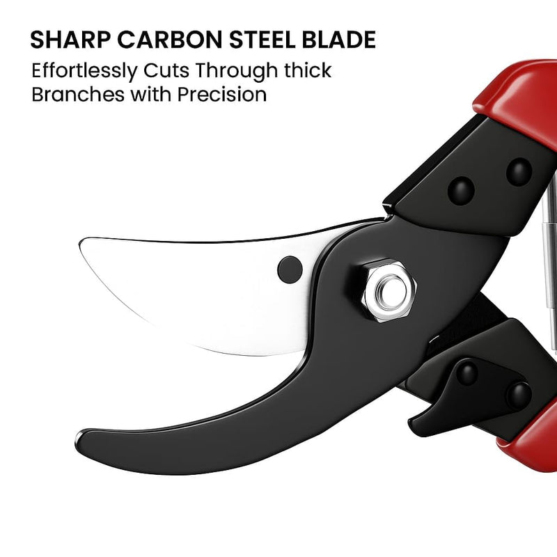 Pruning Shears – 8.9” Heavy Duty Gardening Scissors, Professional Bypass Pruners for Gardening, 1” Cut Capacity, Sharp Garden Clippers for Plants, Branches & Flower CLASSIC MAJOR 1.0