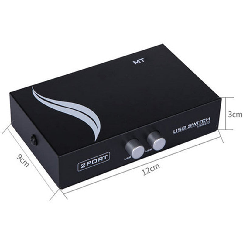 2 Port VGA Switch Video Selector Switcher Box 15 Pin VGA 2 in 1 Out Switcher Two Way VGA Video Switch for PC TV Monitor - Black