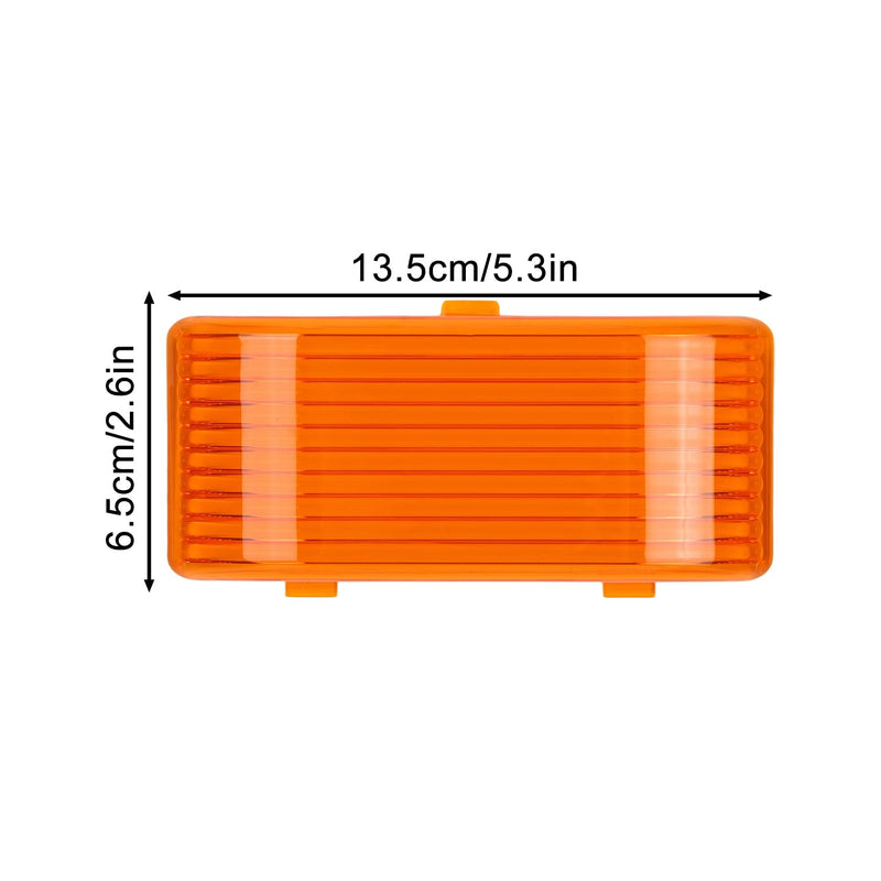 Replacement Lens Parts for RV Exterior Porch Light, Plastic Trailer Light Lens Camper Outside Lights Cover Accessories Compatible with BARGMAN 34-78-517,515, 522 (Orange)