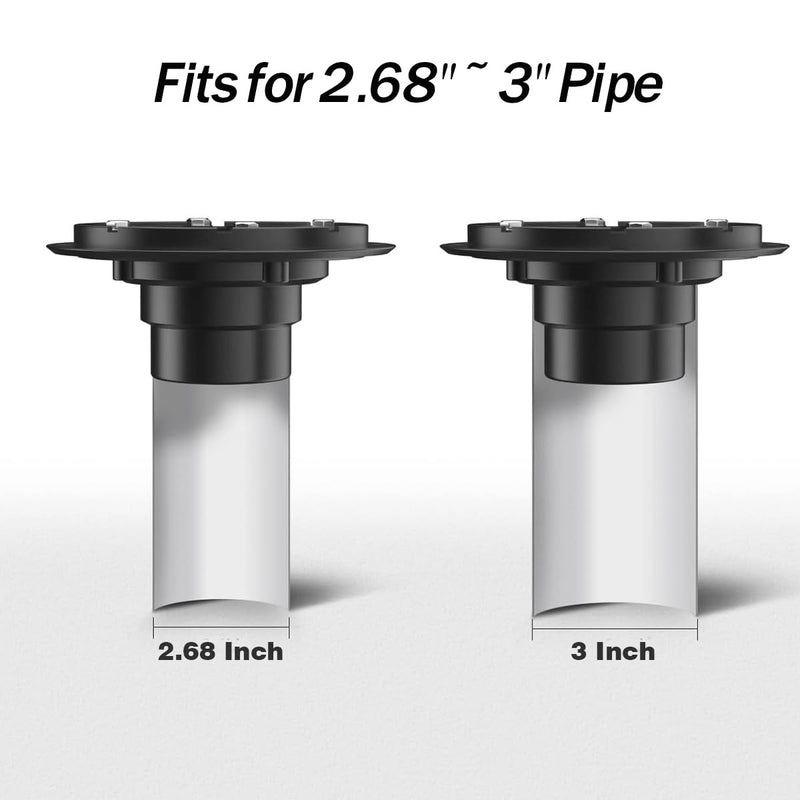 RANDOM Round Shower Drain SUS304 Stainless Steel Oil Rubbed Bronze Shower Drain 4 inch with Adjustable PVC Base Flange,Shower Floor Drain with Removable Cover Grid Grate A-oil Rubbed Bronze-4″ Round With Base Flange