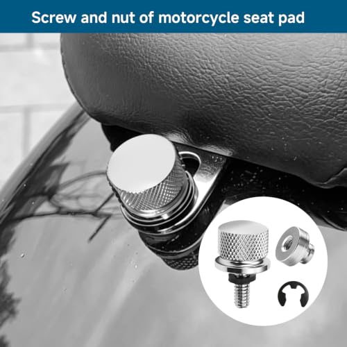 M6 Seat Bolt Nut Kit, Compatible with Multiple Harley Models 4 Set 4SET